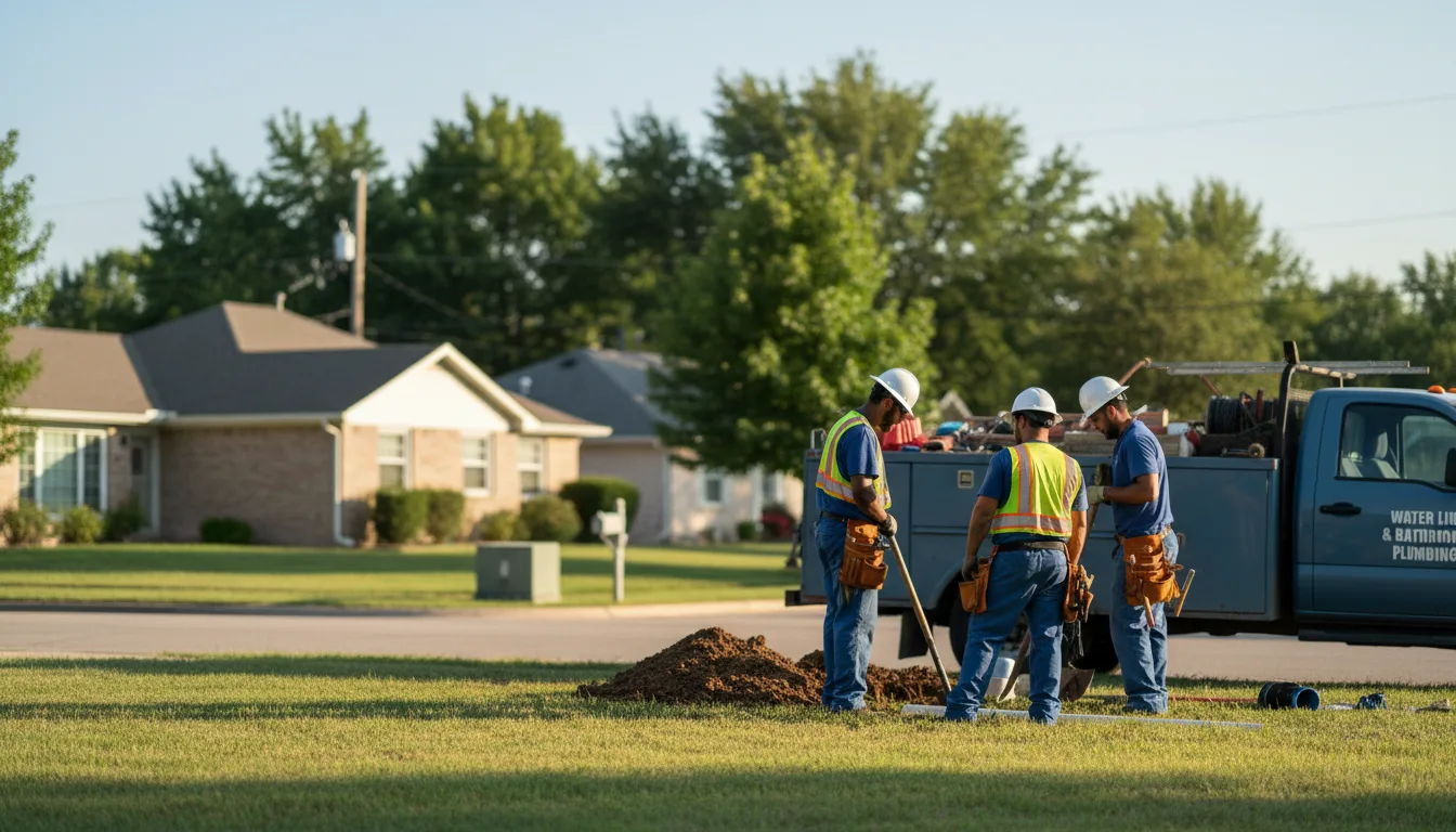 Residential water line and bathroom plumbing service in Saint Libory, NE